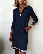 Colette | Chic Long Sleeve Collar Dress