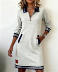 Colette | Chic Long Sleeve Collar Dress
