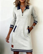 Colette | Chic Long Sleeve Collar Dress