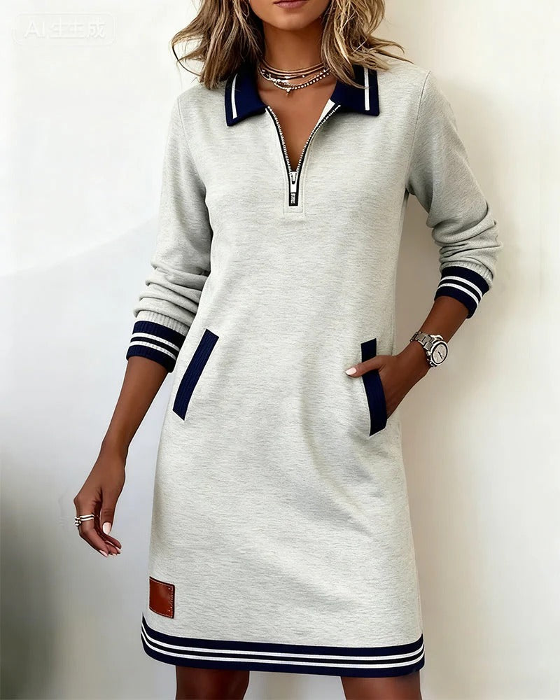 Colette | Chic Long Sleeve Collar Dress