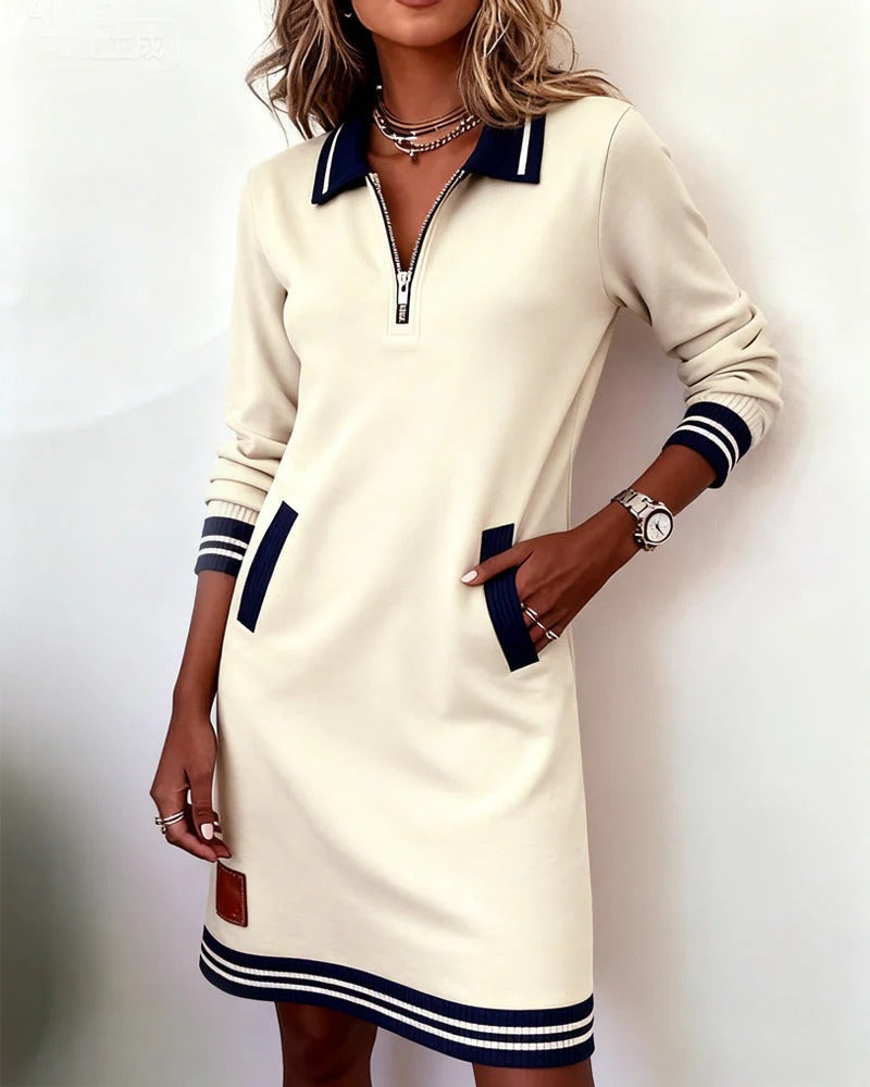 Colette | Chic Long Sleeve Collar Dress