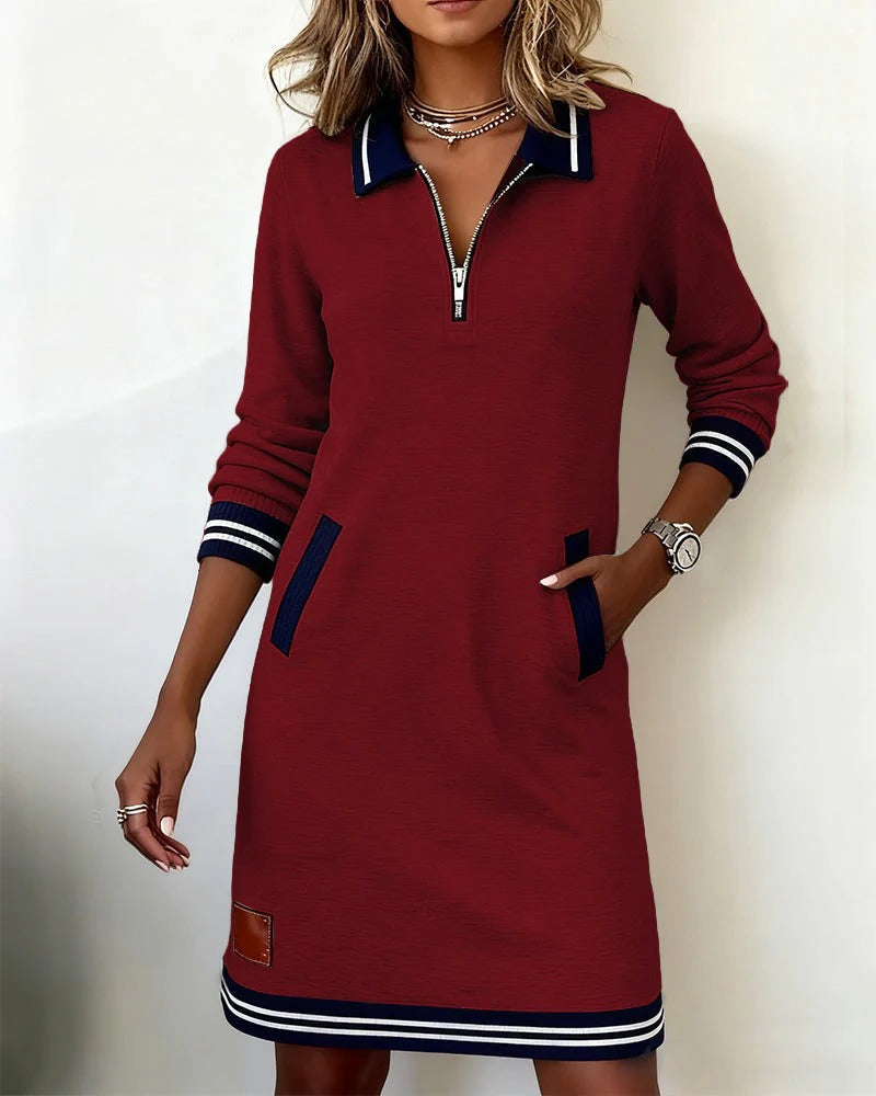Colette | Chic Long Sleeve Collar Dress