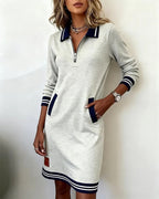 Colette | Chic Long Sleeve Collar Dress