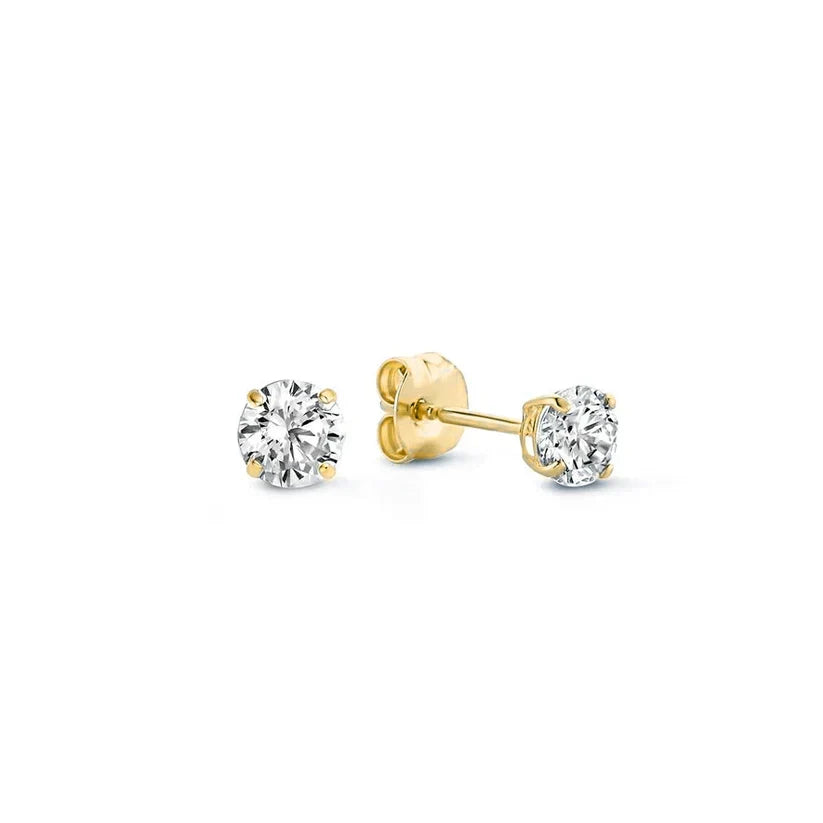Winifred | Gold Stone Stud Earrings