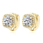 Nadine square earrings | White Gold