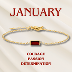 Halle | Heartline Birthstone Bracelet