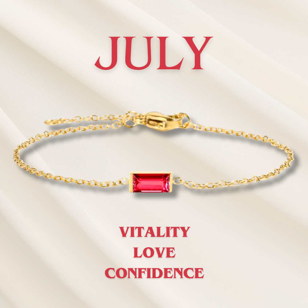 Halle | Heartline Birthstone Bracelet