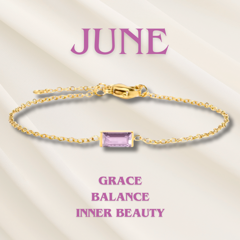 Elodie | Birthstone Heart Bracelet