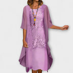 Rachael | Elegant Oversized Mid Sleeve Dress