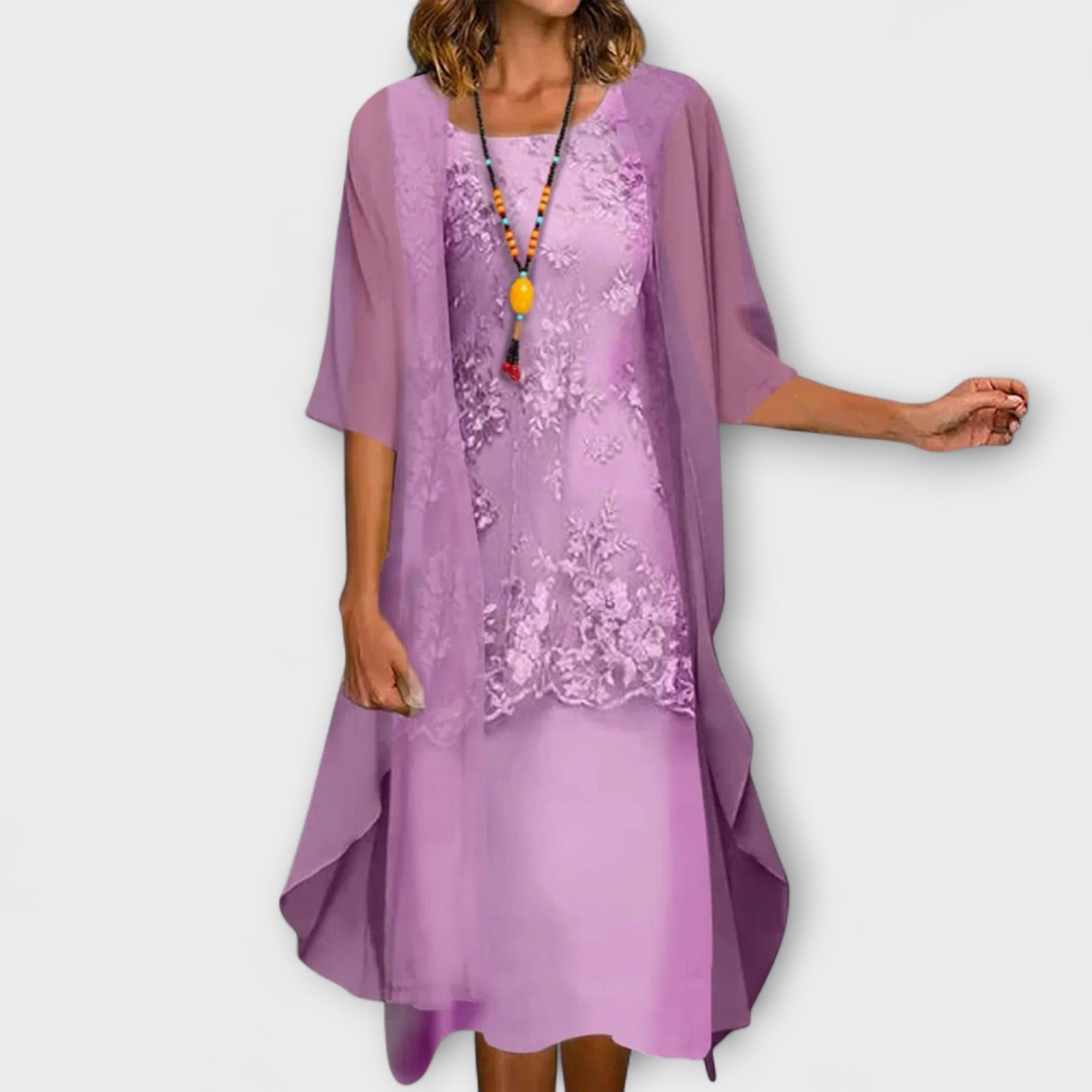 Rachael | Elegant Oversized Mid Sleeve Dress