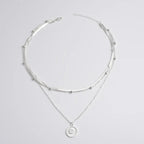 Cara | Three-Row Silver Necklace