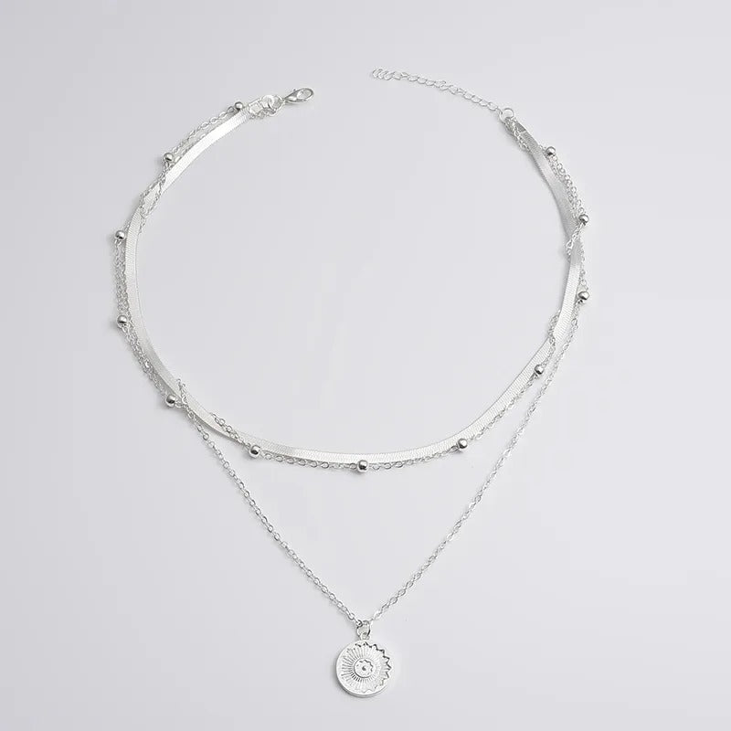 Three-row necklace made of 925 silver
