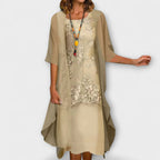 Rachael | Elegant Oversized Mid Sleeve Dress