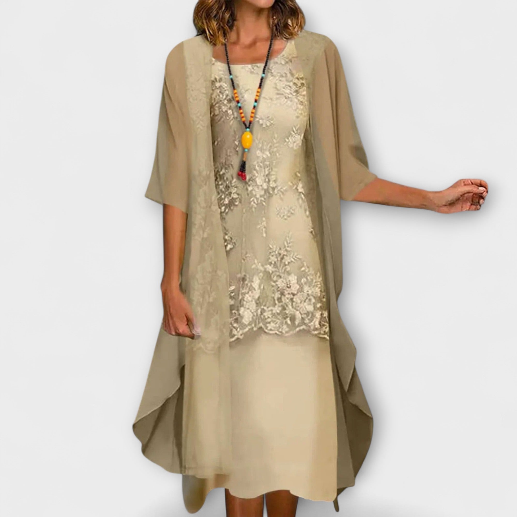 Rachael | Elegant Oversized Mid Sleeve Dress
