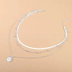 Three-row necklace made of 925 silver