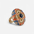 Majesty Enamel Medallion Ring