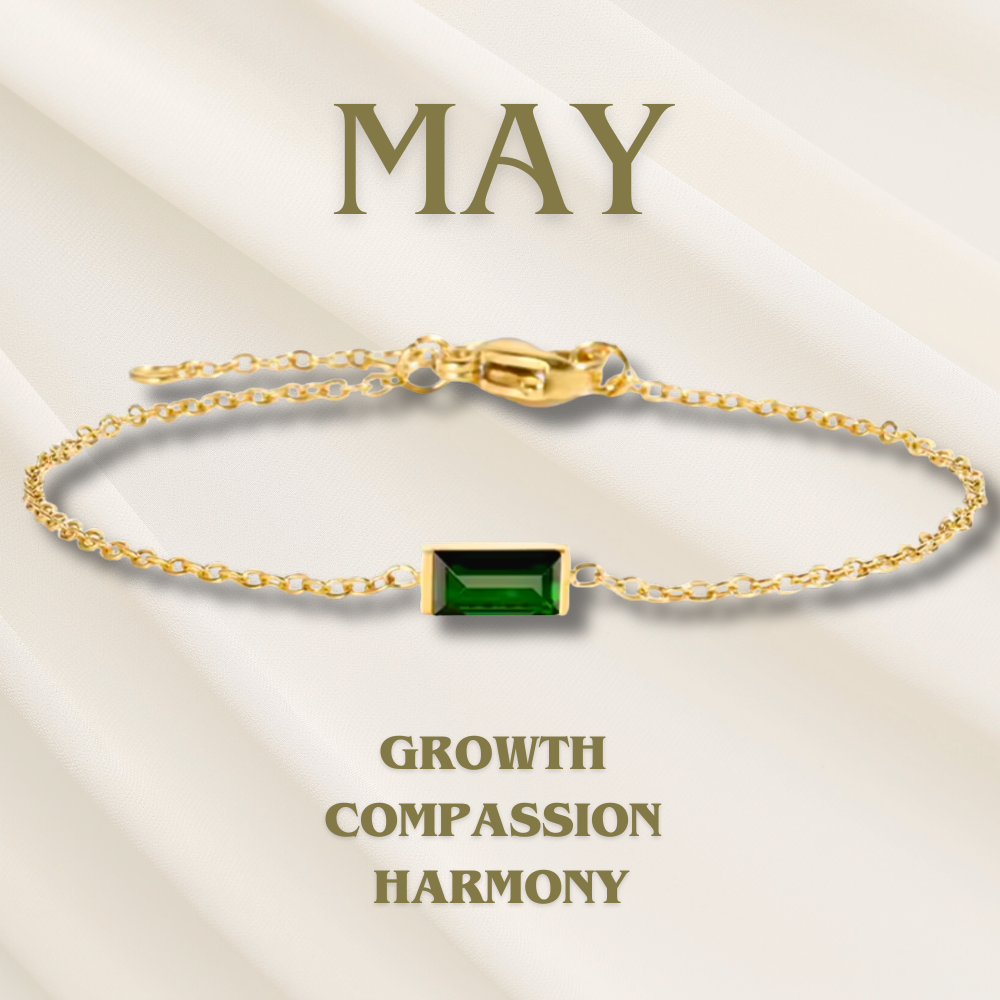 Elodie | Birthstone Heart Bracelet