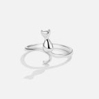 Talia | Silver Cat Motif Ring