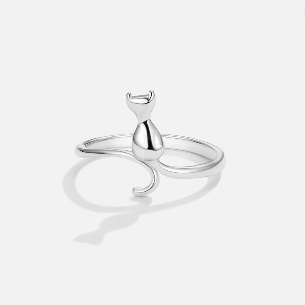 Talia | Silver Cat Motif Ring