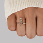 Talia | Silver Cat Motif Ring
