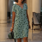 Georgina | Graceful V-Neck Midi Dress