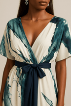 Winona | Watercolor Print Long Dress