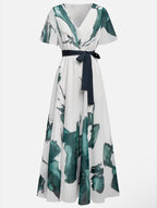 Winona | Watercolor Print Long Dress