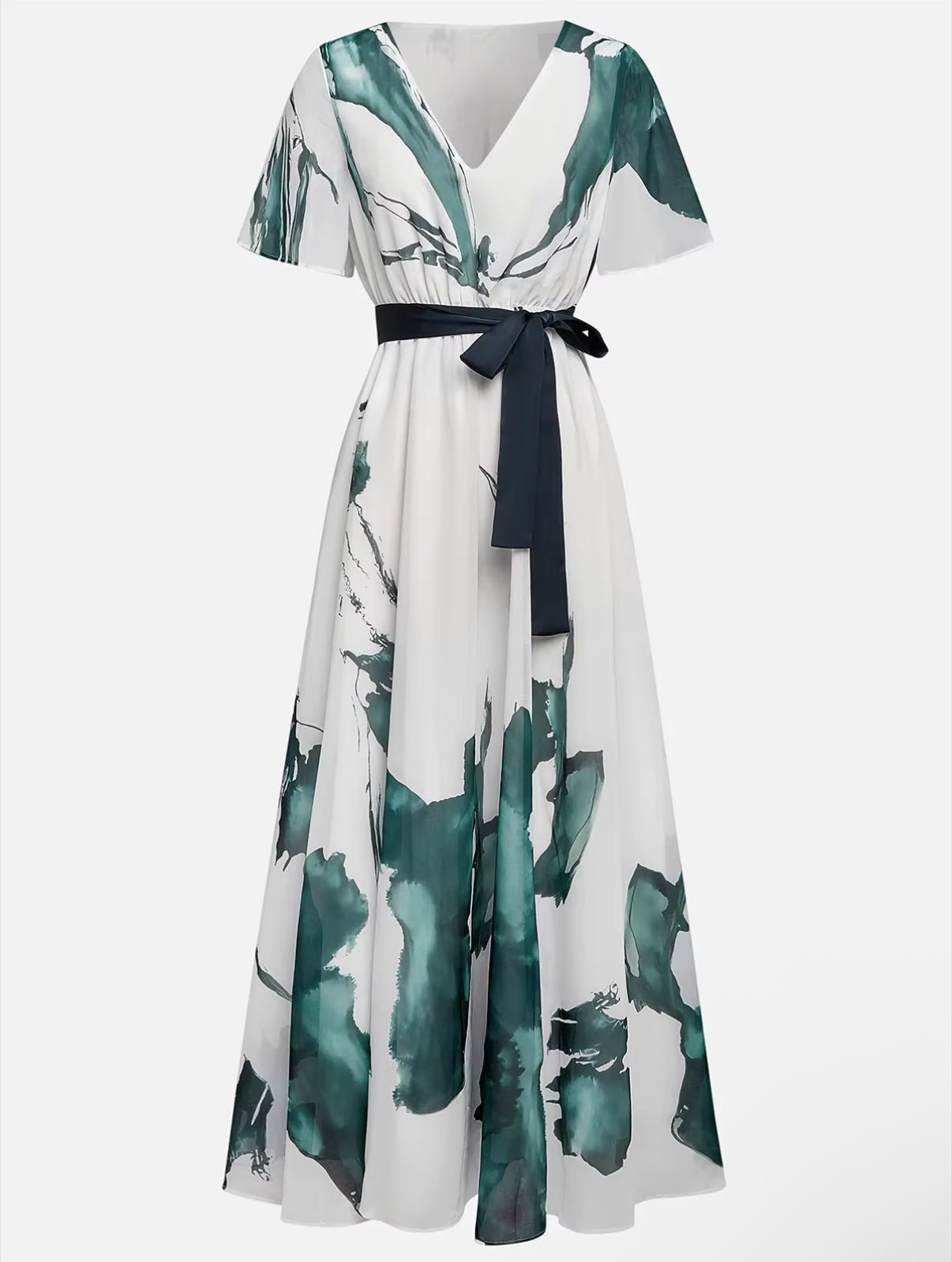 Winona | Watercolor Print Long Dress