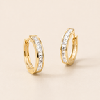 Stylish Crystal Hoops |