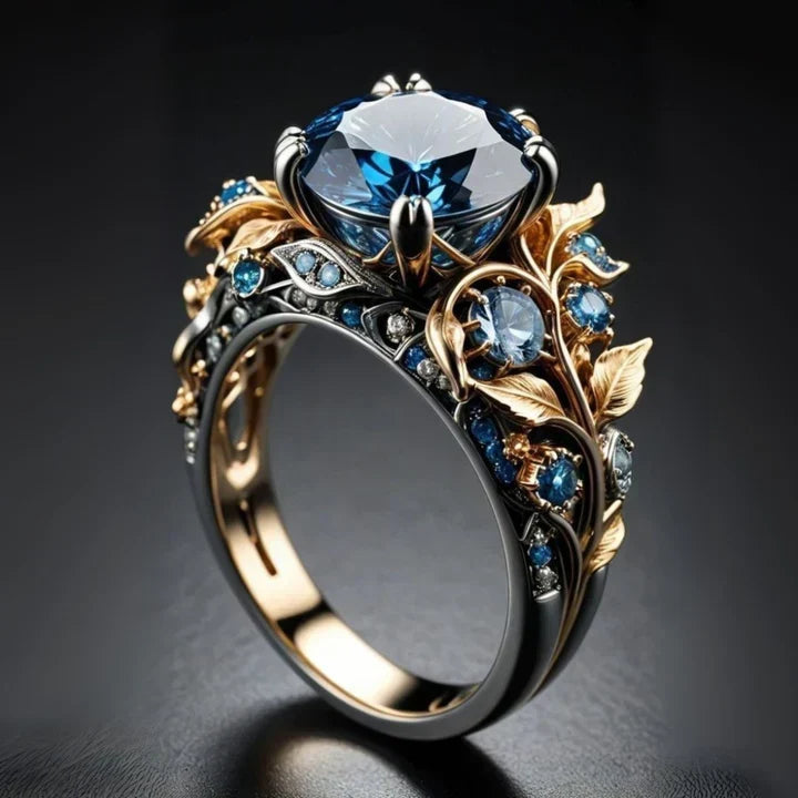Blue Blossom Ring | Crystal Flower