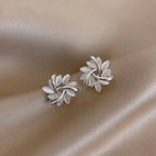 Elegant Stud Earrings in Gold and Silver
