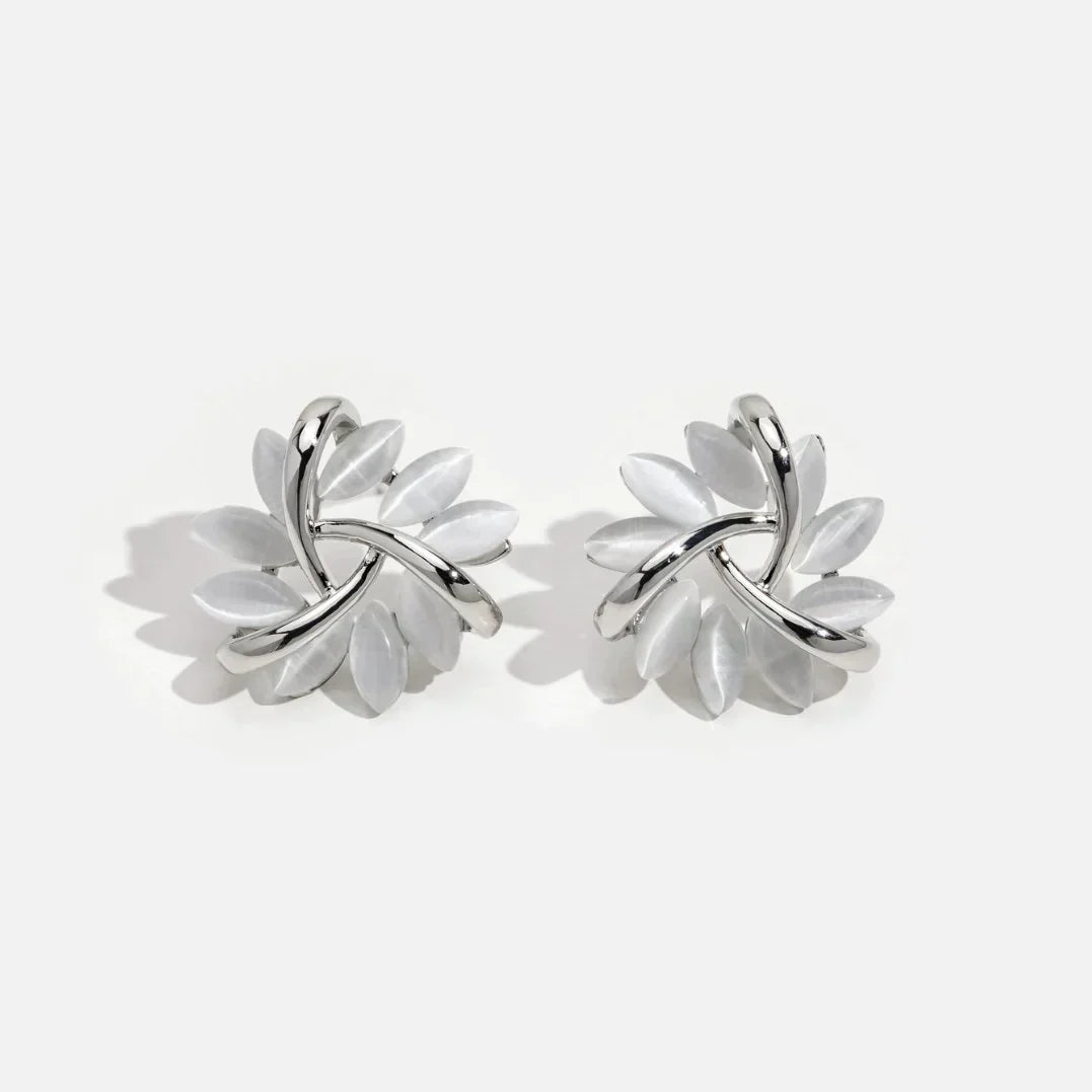Opal Flower Studs | Elegant Sparkle