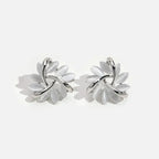 Elegant Stud Earrings in Gold and Silver