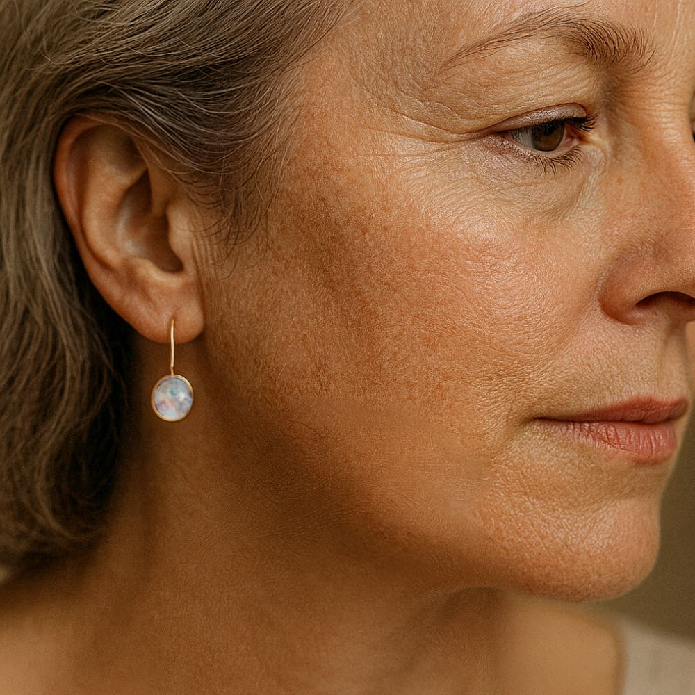 Ophira | Vintage Opal Gold Earrings