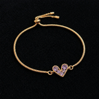 Georgiana | Lilac Gold Bracelet
