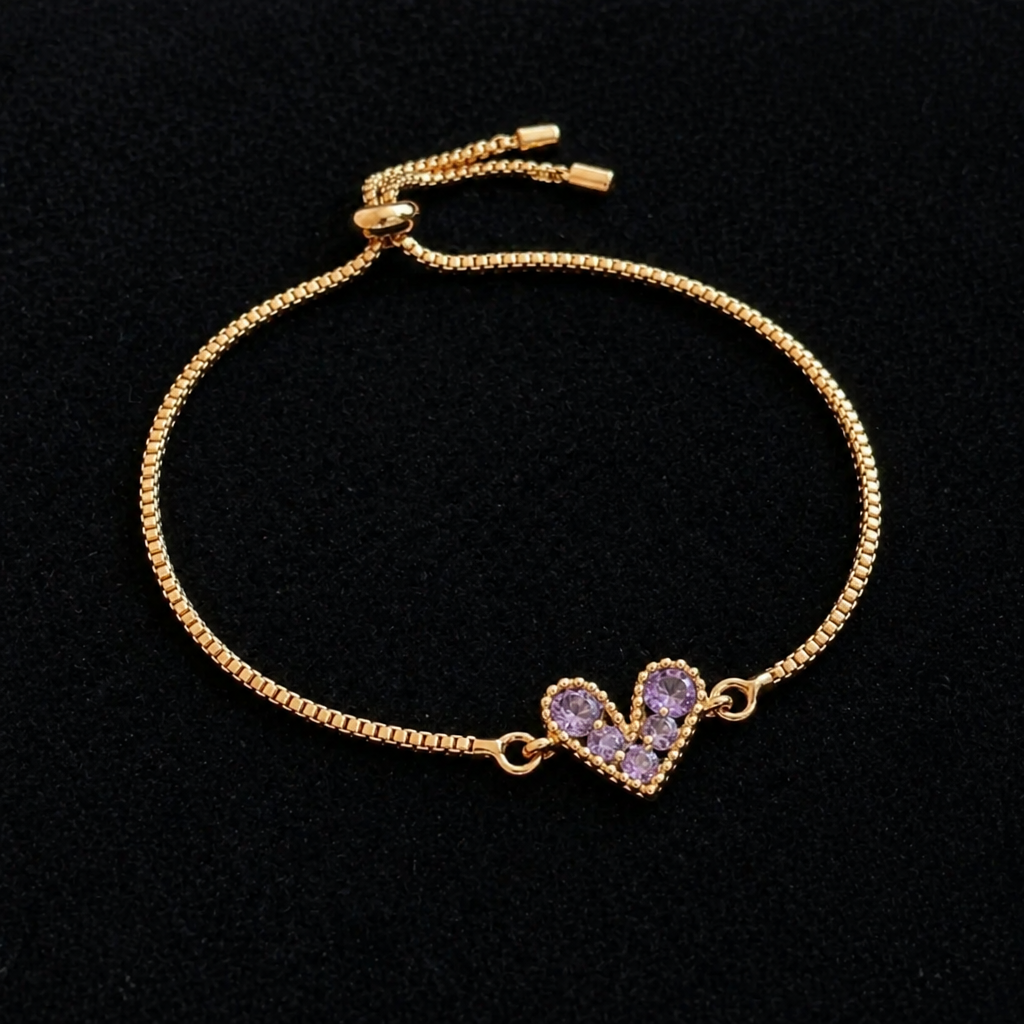 Georgiana | Lilac Gold Bracelet