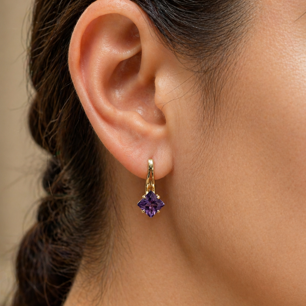 Lavinia | Rose Gold Crown Earrings