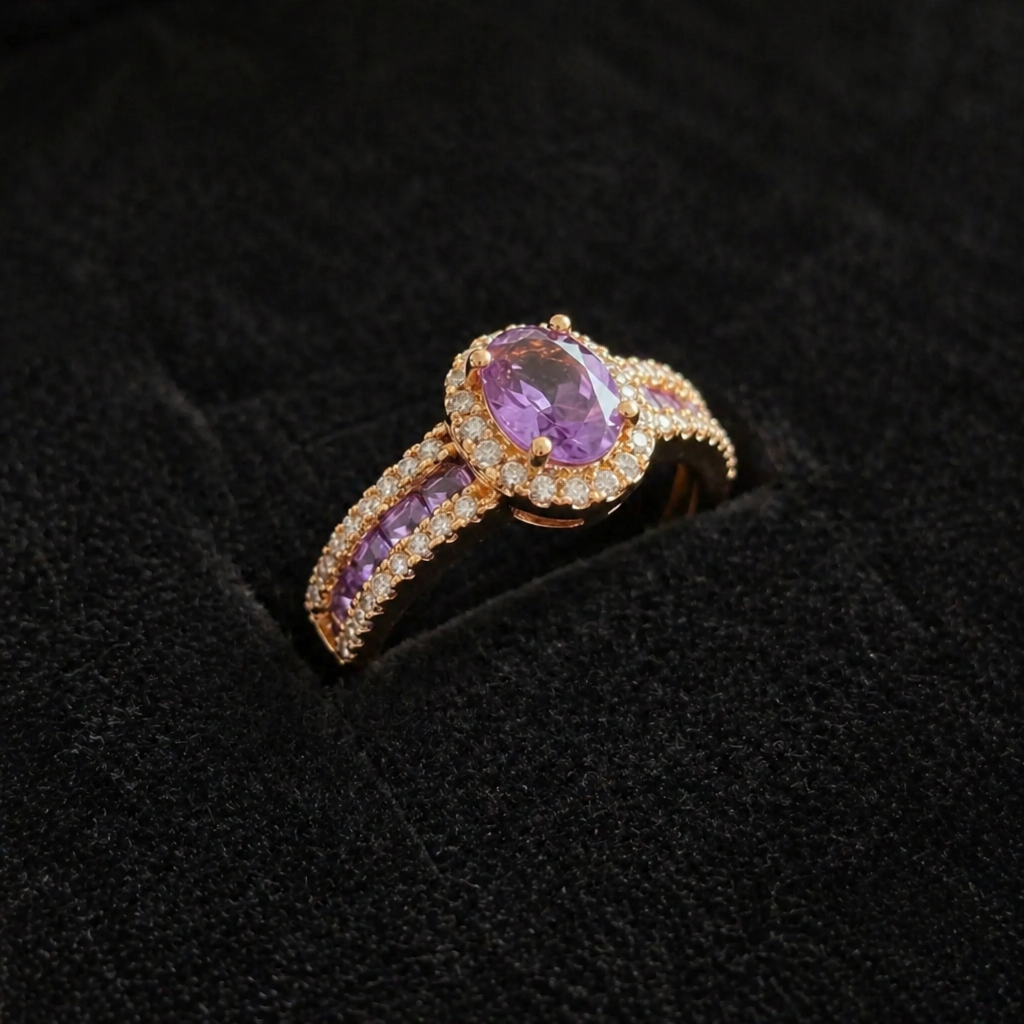Mirabel | Violet Lumina Rose Gold Ring