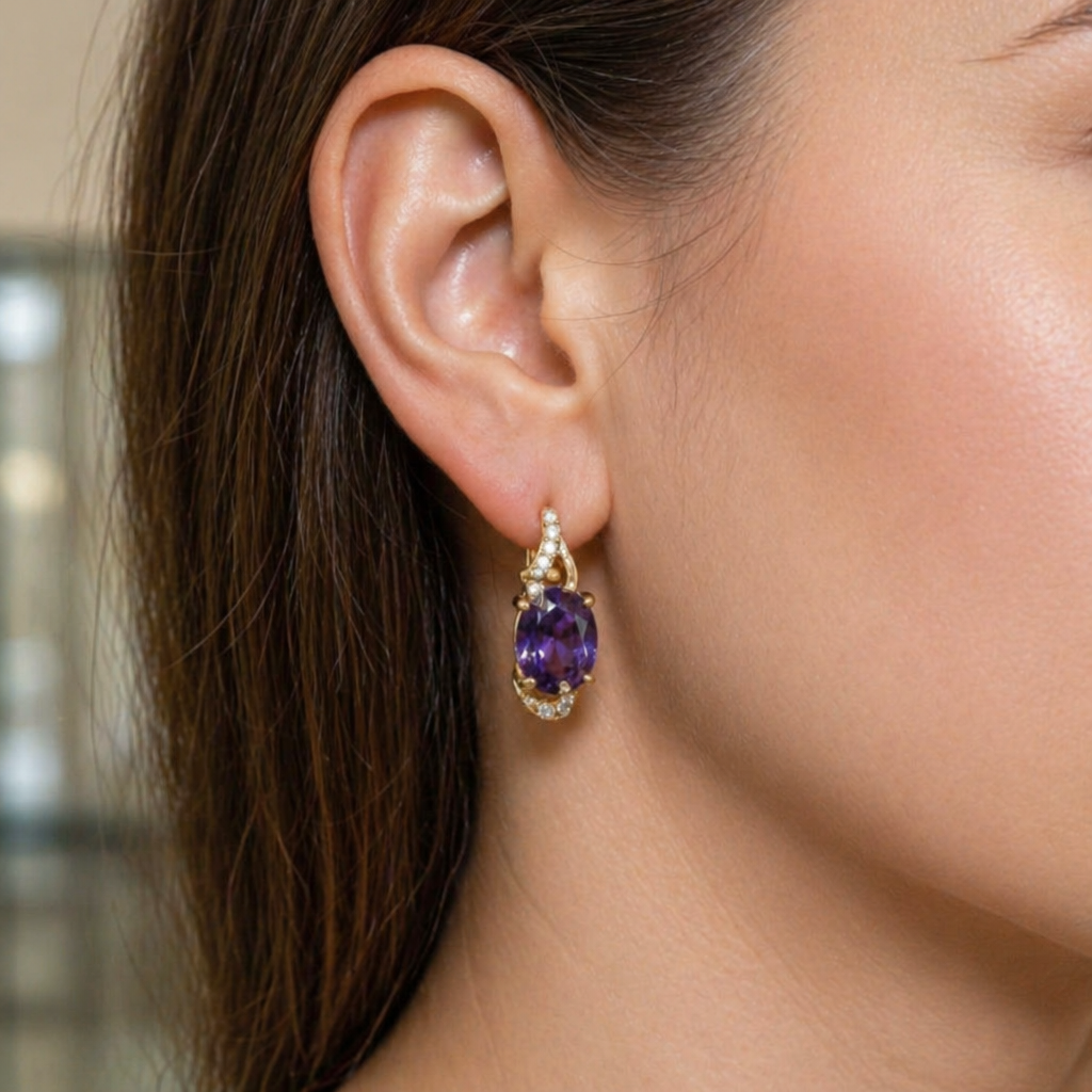Octavia | Rose Gold Drop Earrings