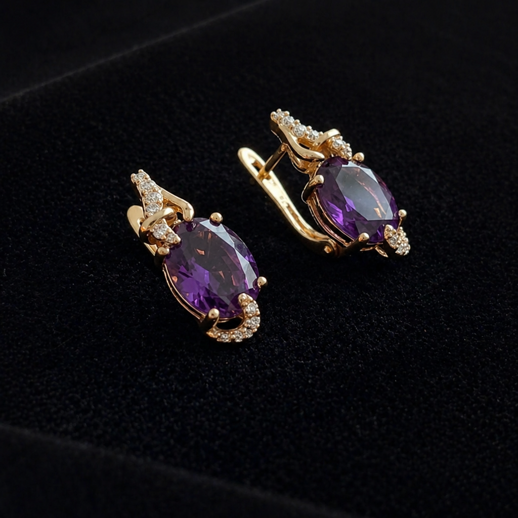 Octavia | Rose Gold Drop Earrings