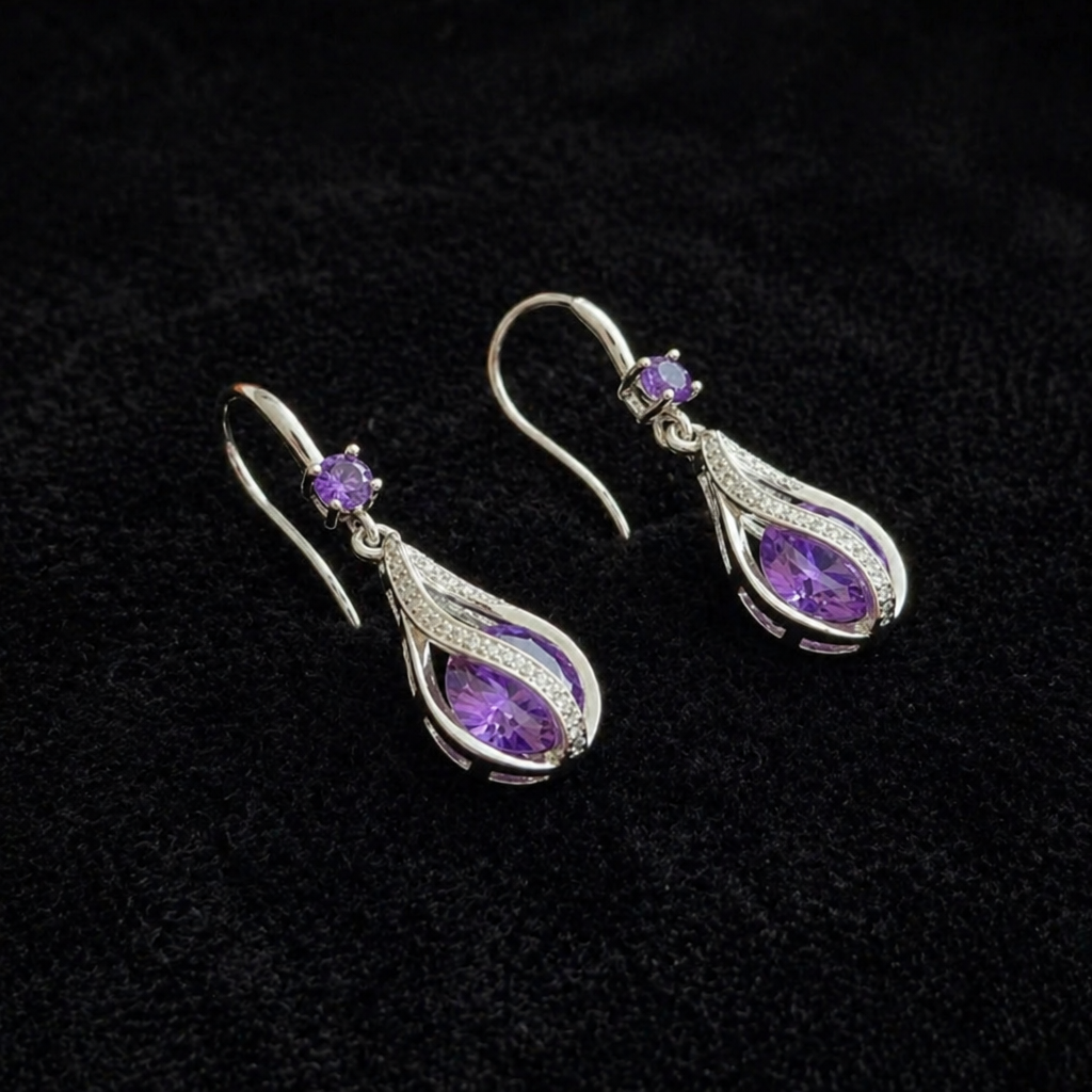 Rosamund | Twisted White Gold Earrings
