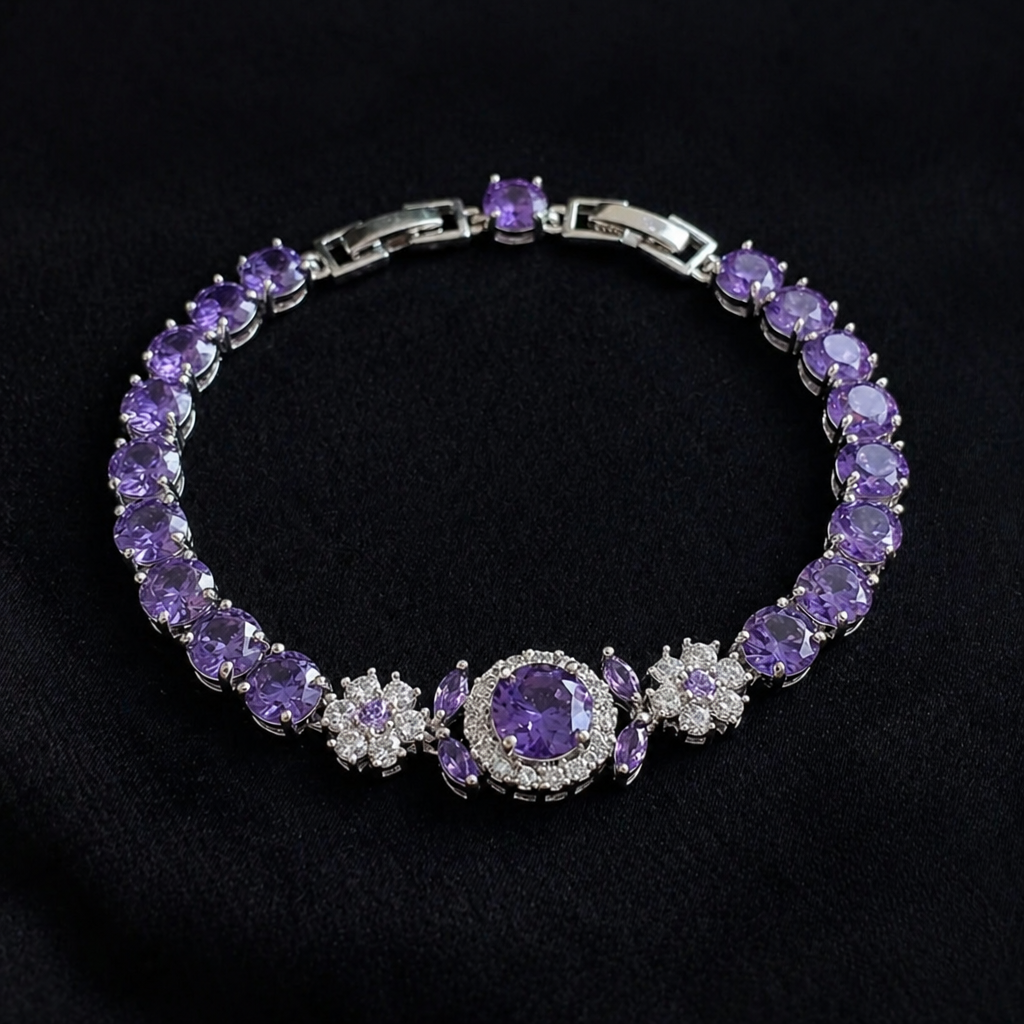 Seraphine | Crown White Gold Bracelet