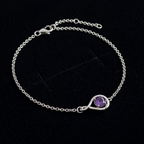 Leonora | Amethyst Chain Bracelet