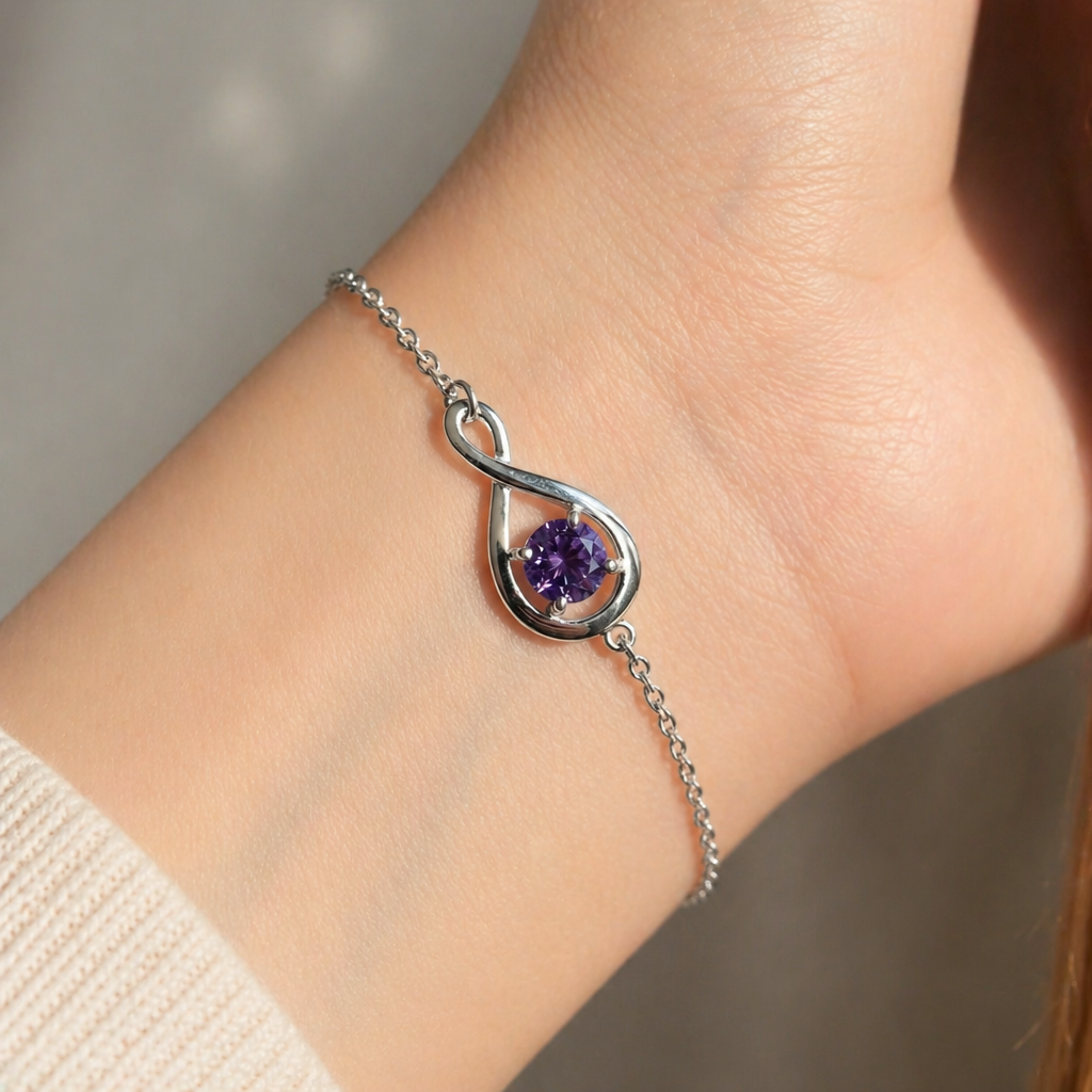 Leonora | Amethyst Chain Bracelet