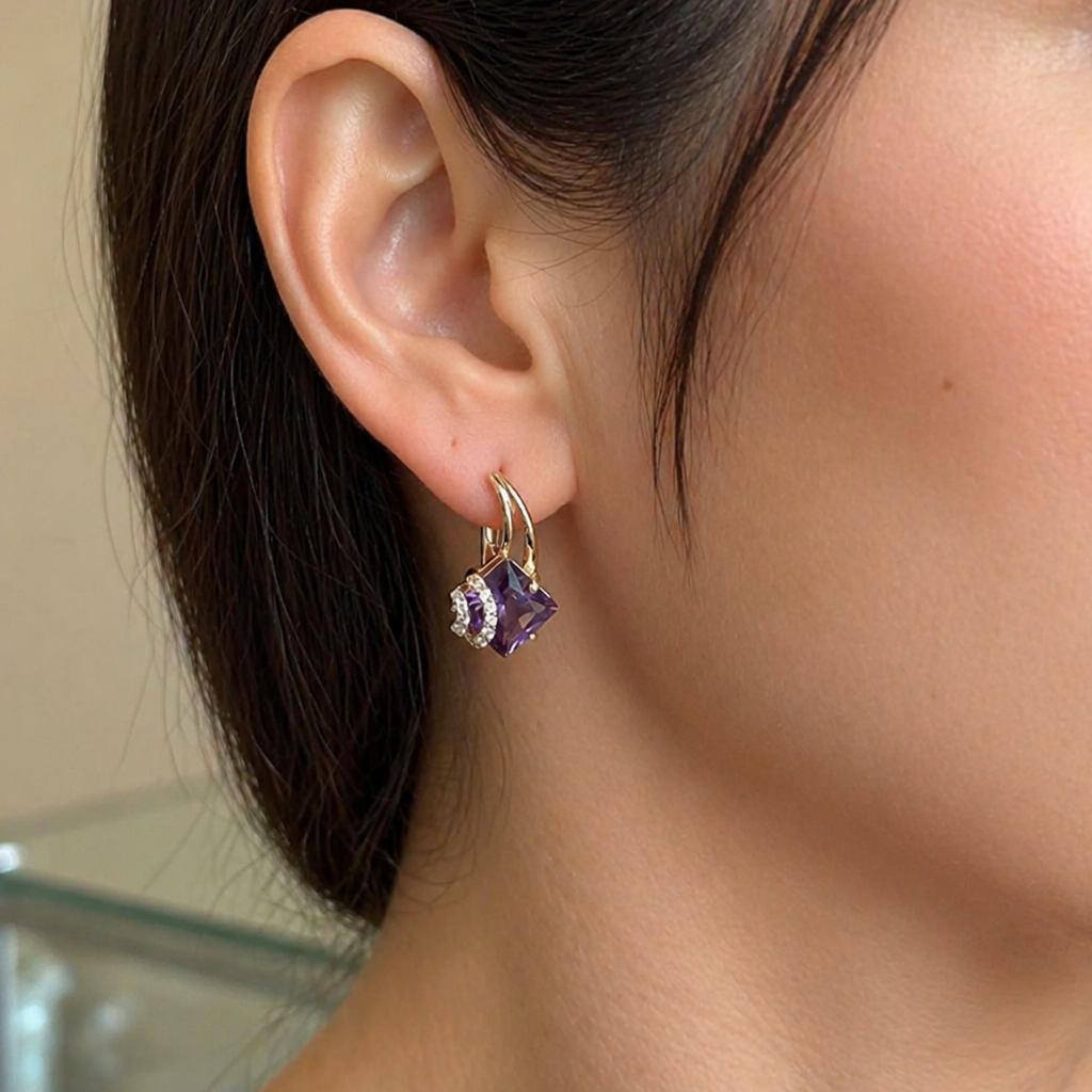 Sabine | Rose Gold Crown Earrings