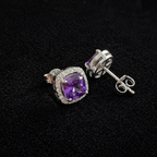 Cosima | Amethyst Square Studs