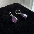 Vivienne | Amethyst White Gold Earrings