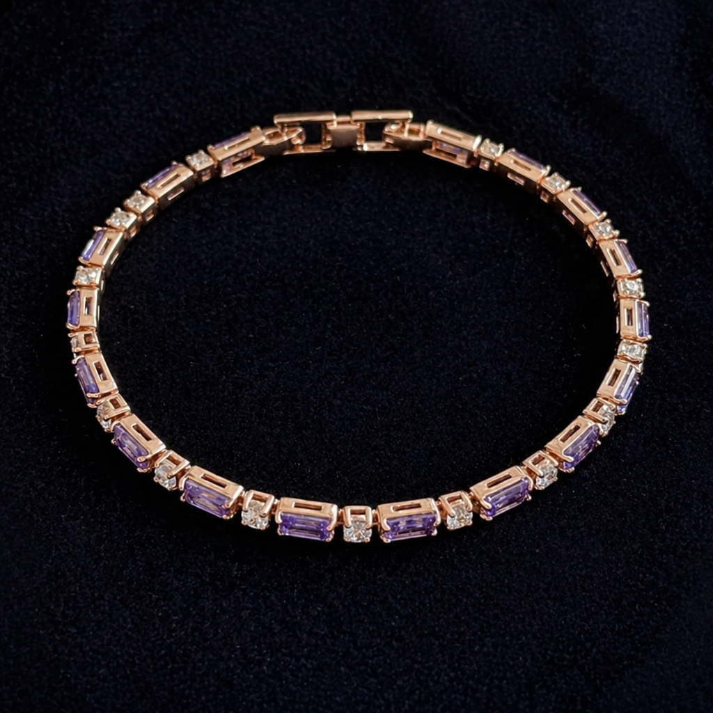 Arabella | Amethyst Rose Gold Bracelet
