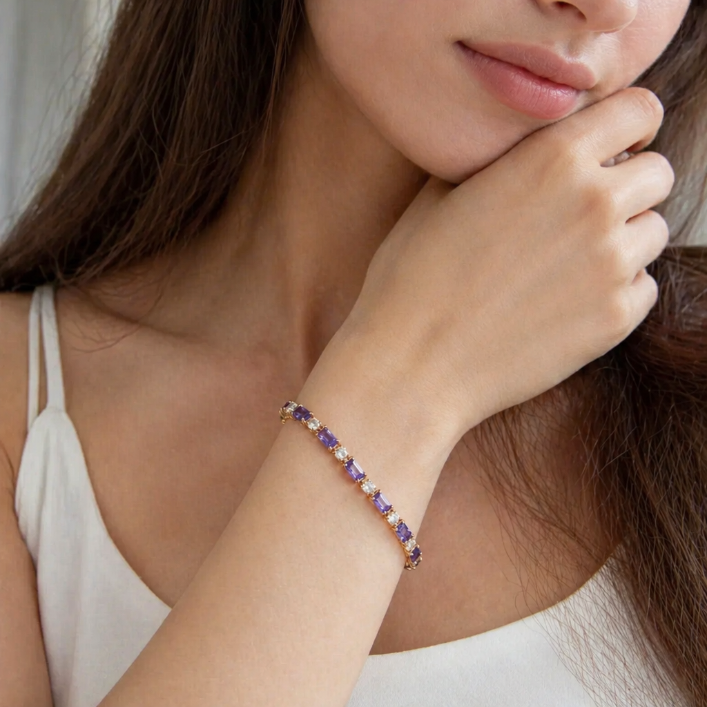 Arabella | Amethyst Rose Gold Bracelet