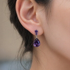 Hyacinth | Amethyst Teardrop Earrings